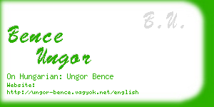 bence ungor business card